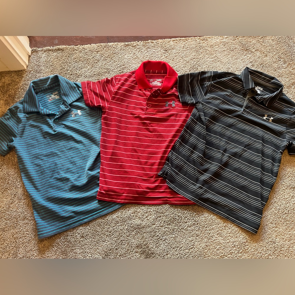 Boys Medium Under Armour Polo lot.  Good used condition.